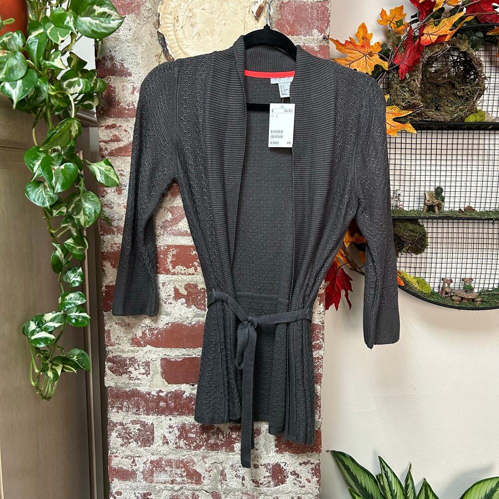 NWT Fall Knit Cardigan Tie Front Small